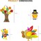 4E's Novelty Thanksgiving Craft for Kids (Makes 4) – DIY Foam Thankful Tree, Turkey Plate, Pilgrim & Turkey Monster Magnet, Fall Arts & Crafts Activity Kit for Toddlers, Kids, Teens & Adults
